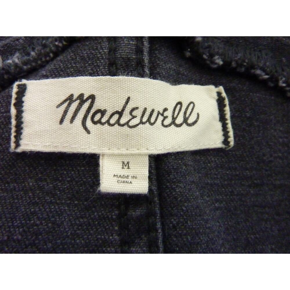 Madewell Black Denim Jean Overalls Medium Size Zip Skinny Lunar Overalls - Picture 7 of 8